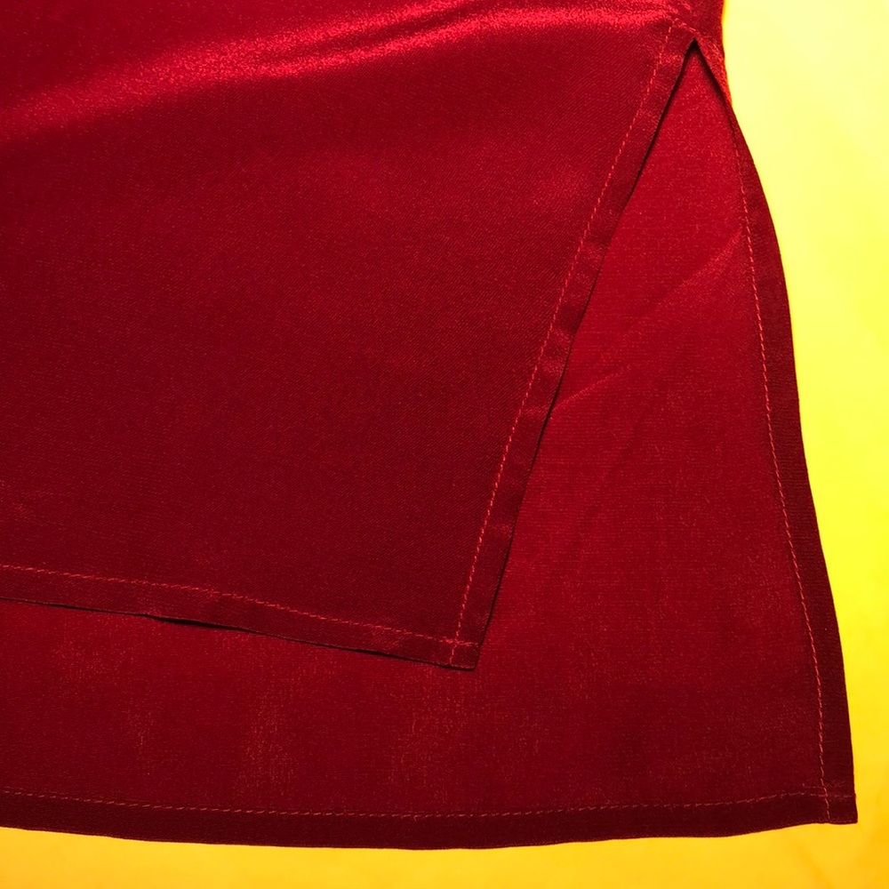 Zara Basic Collared Silk Blouse Top - image 6